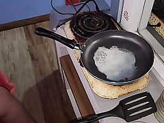 My hump slave eats my jizz fried with butter