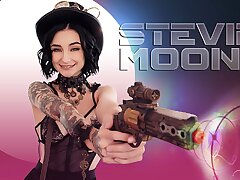 Exxxtra Small - Horny Boy Sticks His Huge Dick In Steampunk Stunner Stevie Moon's Tiny Pussy