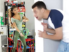 Family Jerks - Lovely And Little Asian Stunner Pounds Her Crazy Stepbro To Become Viral On TikTok