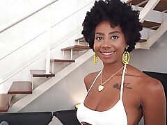 Ideal breast ebony, Ana Susage gets her