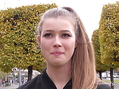 GERMAN SCOUT - Towheaded Damsel (18) OLIVIA Glisten PICKUP AND ROUGH Smash AT MODEL Audition