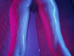 Slow motion water dripping on pussy and breasts 240 FPS