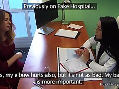 Nurse and doc fucks injured honey