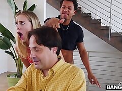 BANGBROS - Young Haley Reed Fucks Boyfriend Behind Their way Dad’s Down