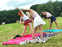 Yoga together with Workout Doused