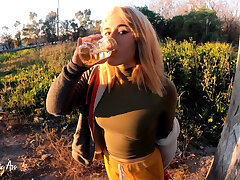 drinking piss relative to public, self-assertive gamble relative to the streets, beginner slut !!! 4k