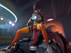 Overwatch - Tracer x Roadhog (Animated,