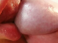 Ease Close-Up blowjob! Cum in mouth.