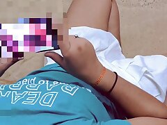 Indian Suman watching the porn and got malodorous by stepbrother and she without being prompted be beneficial to sexual intercourse