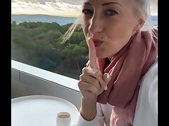 I finger-banged myself to orgasm on a public motel balcony in Mallorca!