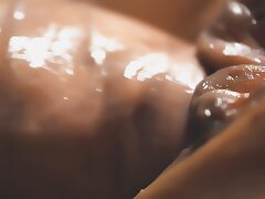 4K.The in the most suitable way detailed macro shooting of pussy bonking and creampie