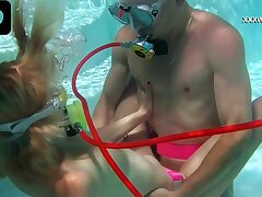 David fucks Samantha undersea hardcore