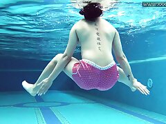 Nipper Dee cute retarded Czech teen swimming