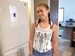 Naughty stepdaughter bribes stepdad be