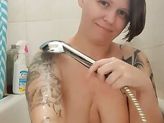 Morning shower show Soapy big natural