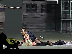 Ash-blonde Woman have fuck with zombies and thick hard-ons with a lot of jism (Parasite in city) Anime porn Gameplay #1