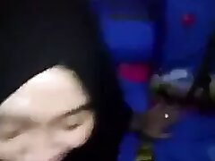 Hijab blowjob cum shot