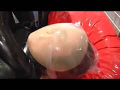 Spandex restrain bondage breathplay