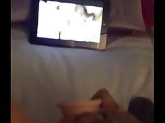 Molten Milf fapping while watching porno and chatting dirty