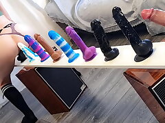 Choosing the Hottest of the Best! Doing a Fresh Compete Different Dildos Test (with Bright Ejaculation at the end Of course)