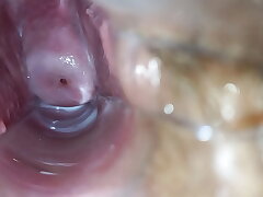 Throbbing ejaculation inwards pussy