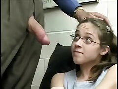 Nerdy teenager pounded