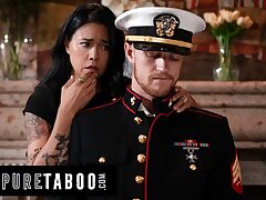 PURE TABOO Lonely Widow Dana Vespoli Wants Stepson To Wear Gone Hubby Military Uniform & Fuck Her